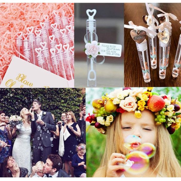 100 Heart bubble wand tubes - Picture 3 of 5